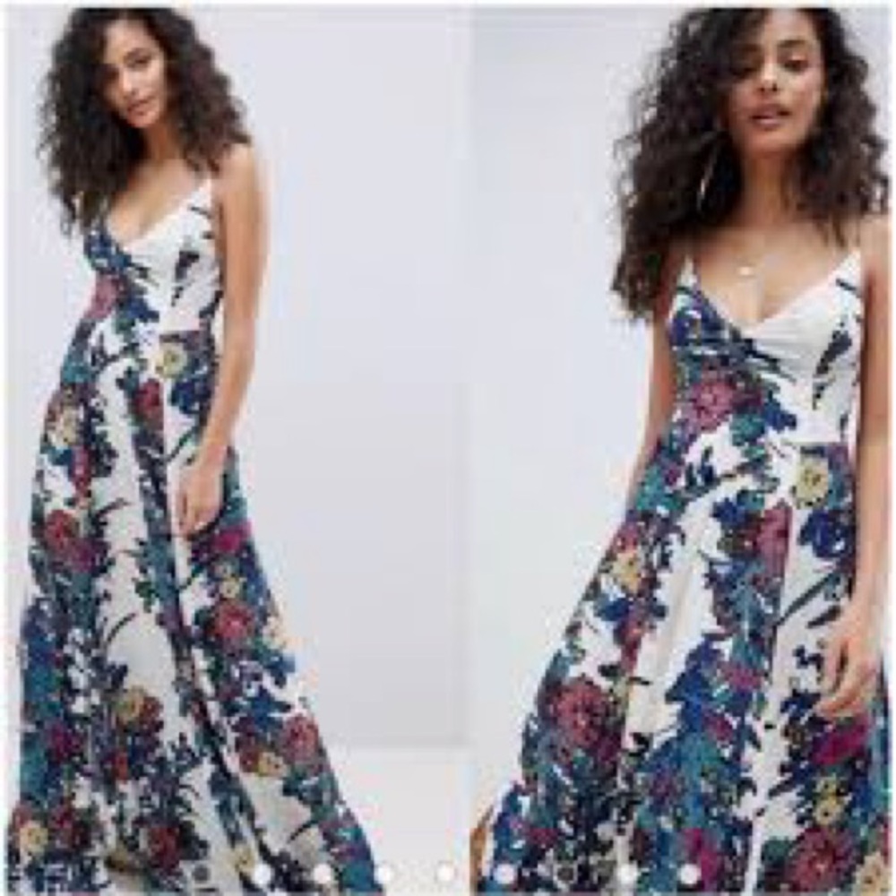 Free People Intimately Blue and Green Sleeveless Maxi Sundress - Picture 7 of 15